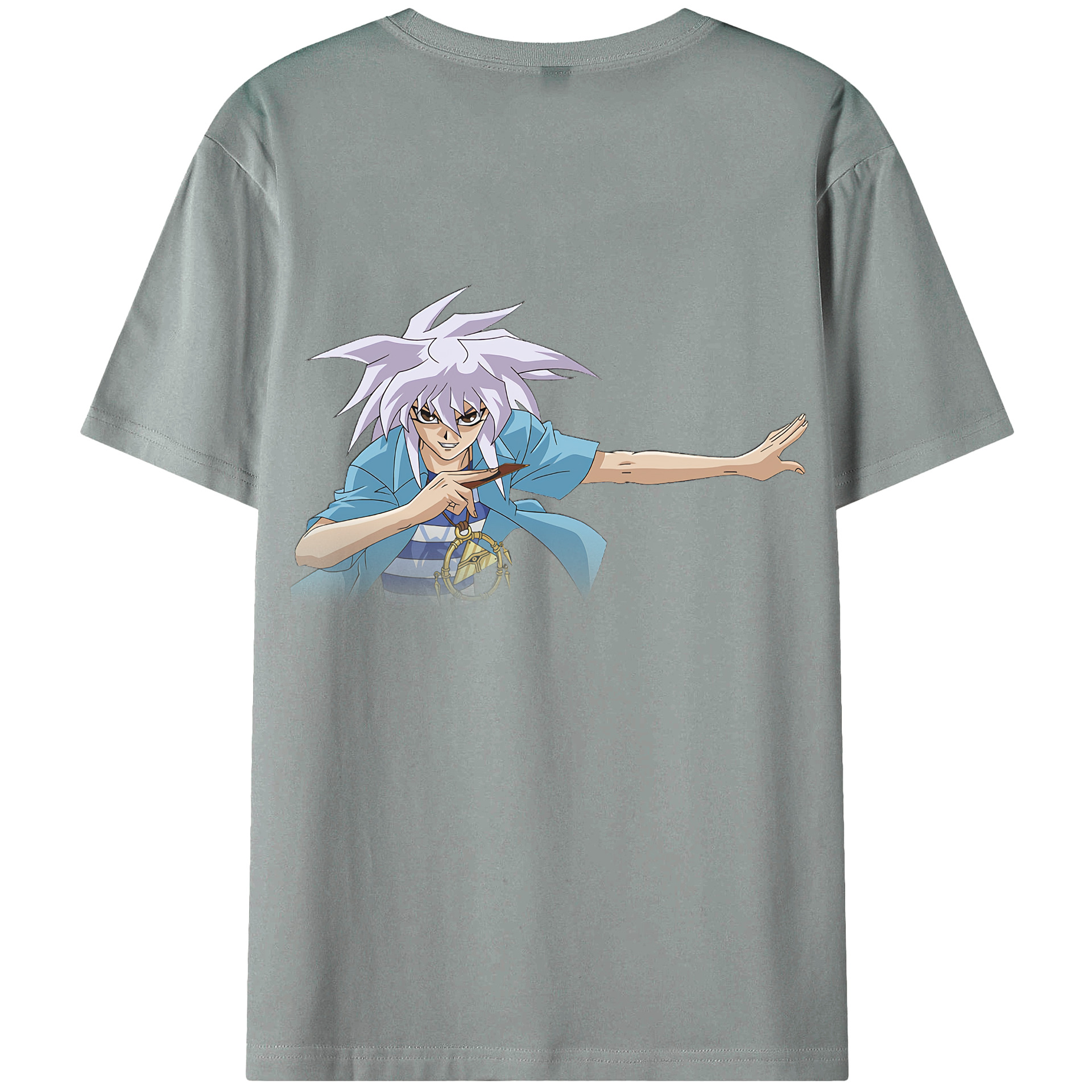 （画像用） 遊☆戯☆王 Yu-Gi-Oh! 綿100％ メンズ半袖Tシャツ（バックプリント） 通気性